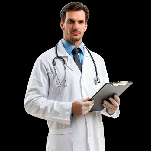 Professionnel de santé souriant prêt à accueillir les patients